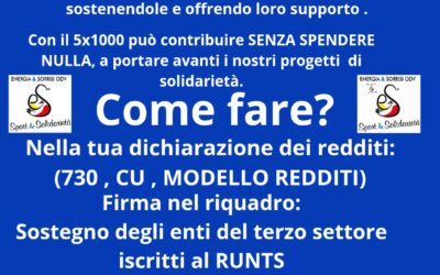 Dona il tuo 5×1000, cambia una vita! Sport & Solidarietà