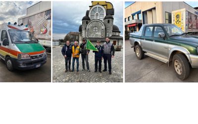 19.02.2026: parte l’81° Bilico per l’Ucraina e porta con sé un’ambulanza donata dagli Alpini di Lisiera e un Pickup acquistato con le donazioni dei privati
